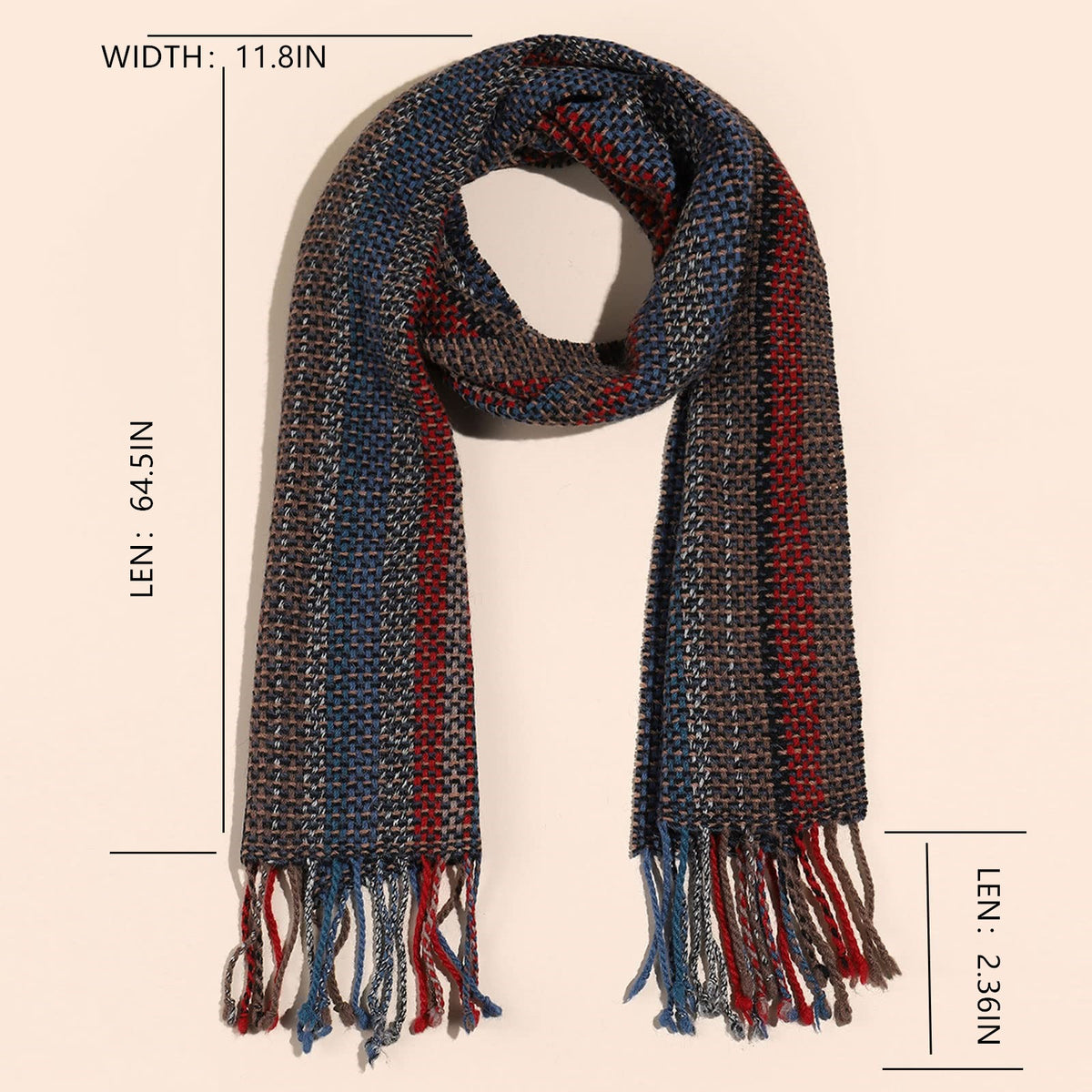 Lightweight Printed Wool Scarf for Women – 2-Style Collection